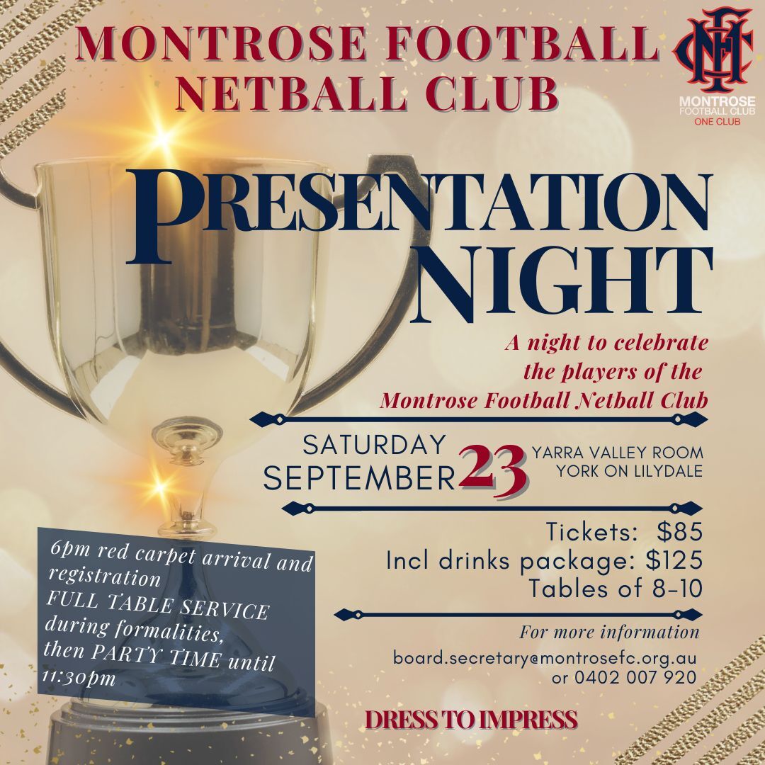 Presentation Night 2023 | Montrose Football Club